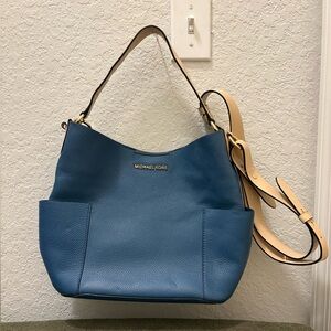 Michael Kors Blue Leather Tote
